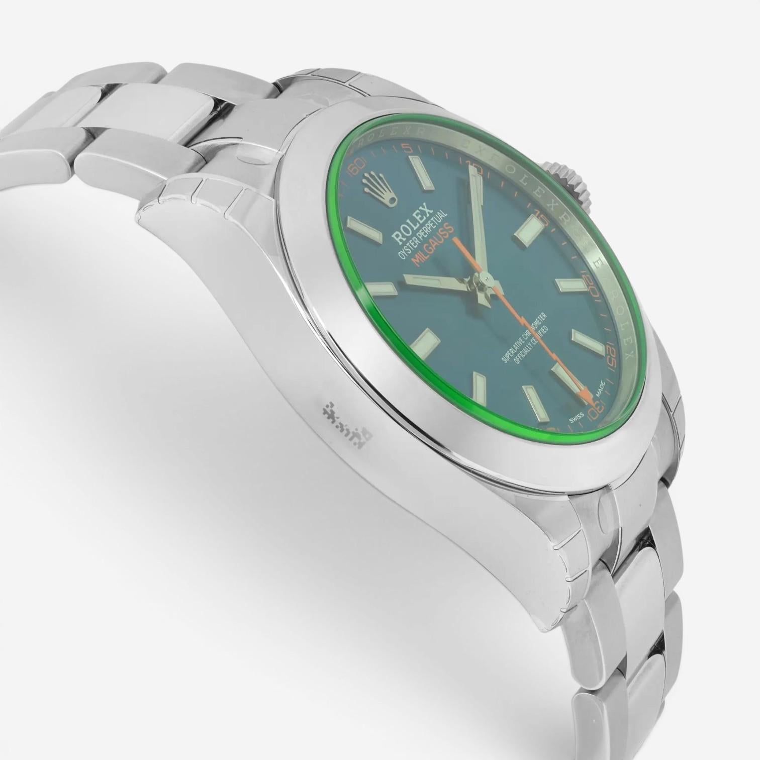Rolex Milgauss Stainless Steel Automatic Men's Watch 116400GV