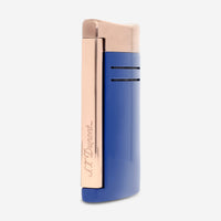 S.T. Dupont Maxijet Royal Blue Rose Gold Plated Lacquer Lighter 020173