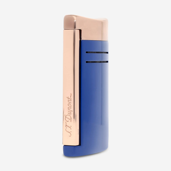 S.T. Dupont Maxijet Royal Blue Rose Gold Plated Lacquer Lighter 020173