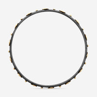 Armenta Old World 18K Yellow Gold & Blackened Sterling Silver Diamond Bangle Bracelet 02134