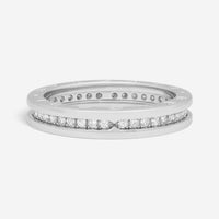 Bulgari B.Zero1 18K White Gold Diamond One Band Ring Sz. 11.25 02267