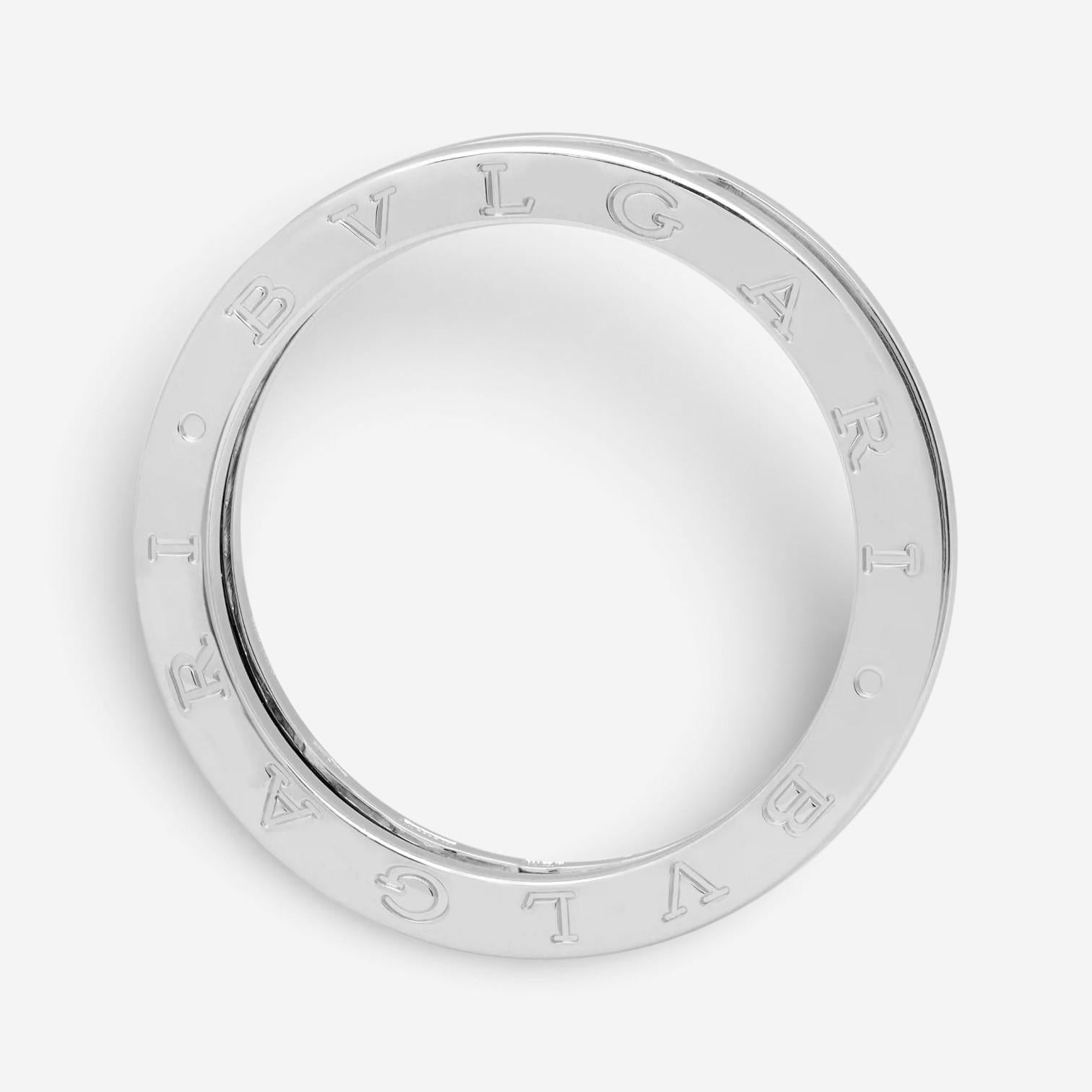 Bulgari B.Zero1 18K White Gold Diamond One Band Ring Sz. 11.25 02267