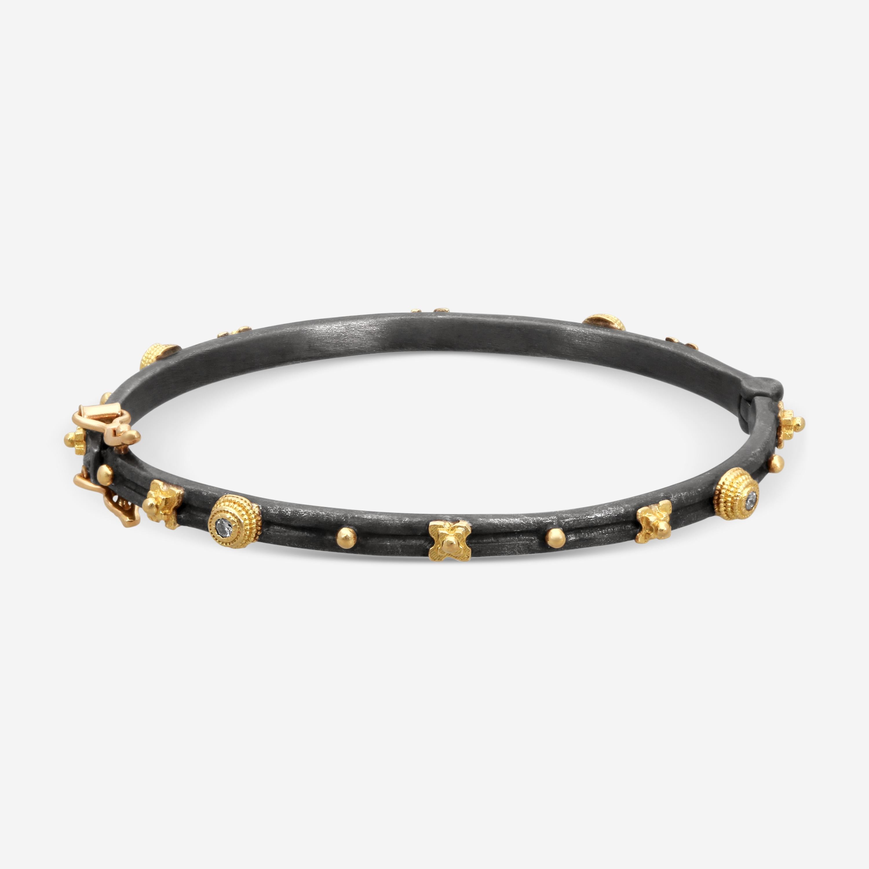 Armenta 18K Yellow Gold & Sterling Silver Multi-Gemstone Huggie Bracelet 02691