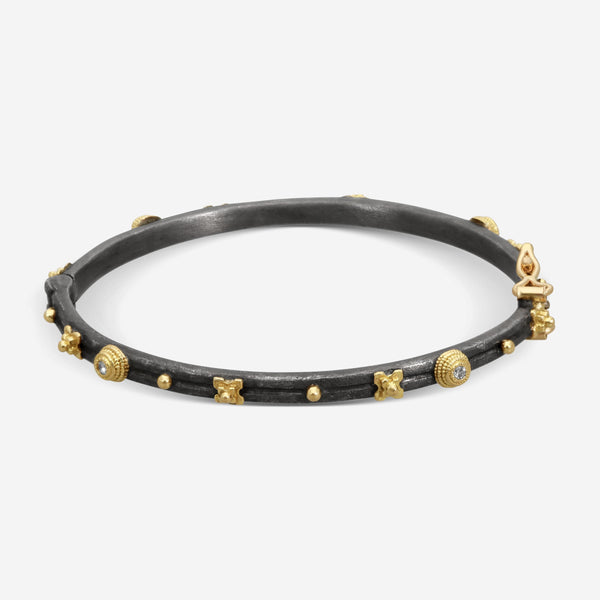 Armenta 18K Yellow Gold & Sterling Silver Multi-Gemstone Huggie Bracelet 02691