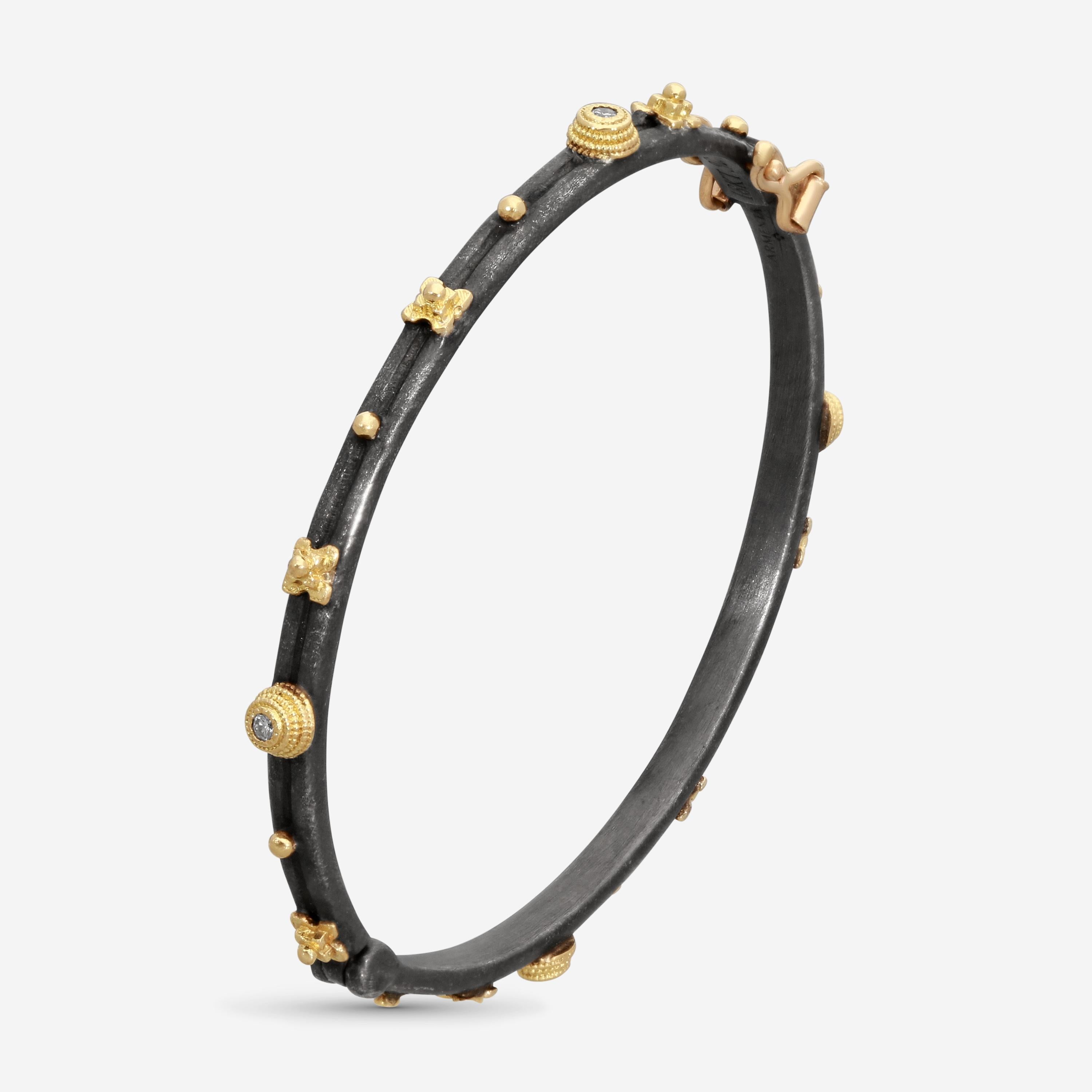 Armenta 18K Yellow Gold & Sterling Silver Multi-Gemstone Huggie Bracelet 02691