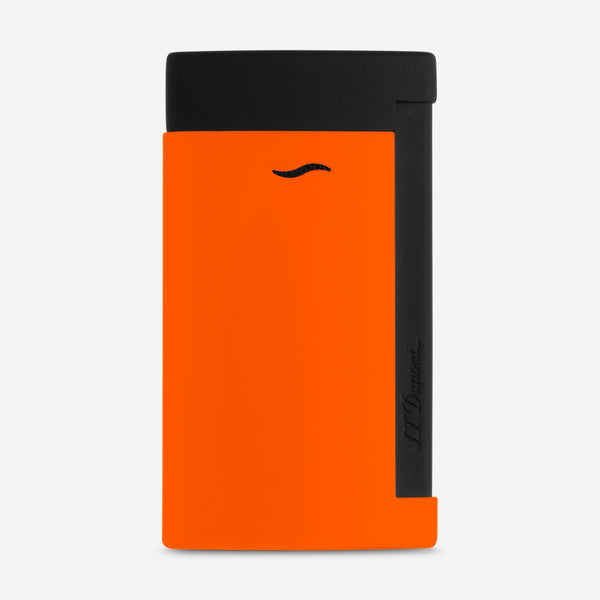 S.T. Dupont Slim 7 Fluo Neon Orange Matte Black Metal Lighter 027769