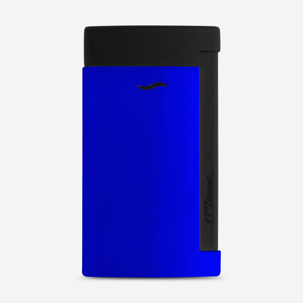 S.T. Dupont Slim 7 Fluo Neon Blue Matte Black Metal Lighter 027771
