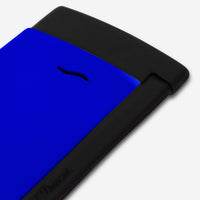 S.T. Dupont Slim 7 Fluo Neon Blue Matte Black Metal Lighter 027771