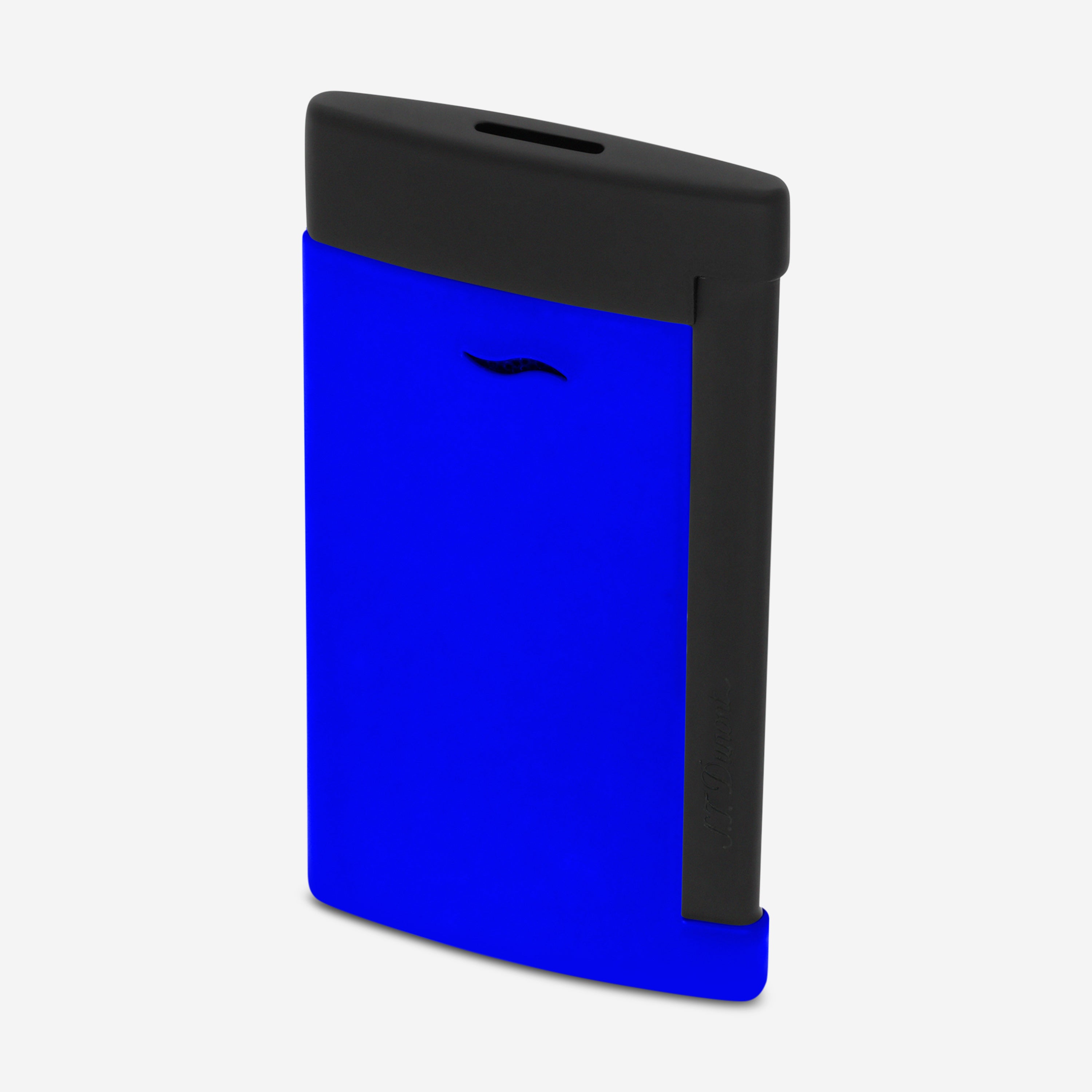 S.T. Dupont Slim 7 Fluo Neon Blue Matte Black Metal Lighter 027771
