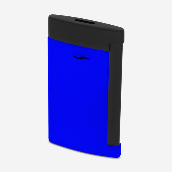 S.T. Dupont Slim 7 Fluo Neon Blue Matte Black Metal Lighter 027771