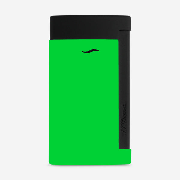 S.T. Dupont Slim 7 Fluo Neon Green Matte Black Metal Lighter 027772