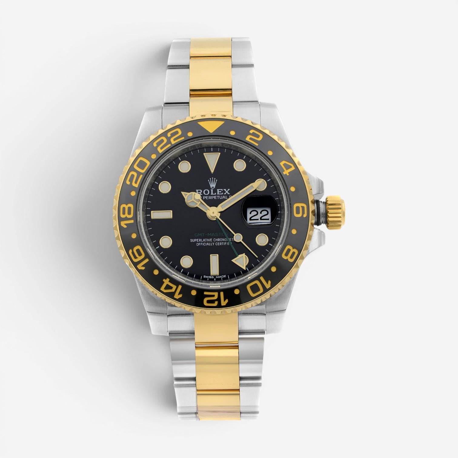 Rolex GMT-Master II Stainless Steel & 18K Yellow Gold Automatic Men's Watch 1167