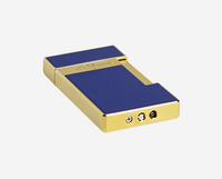 S.T. Dupont Slimmy Indigo Blue & Gold Metal & Lacquer Lighter 28005