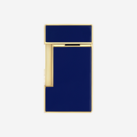 S.T. Dupont Slimmy Indigo Blue & Gold Metal & Lacquer Lighter 28005