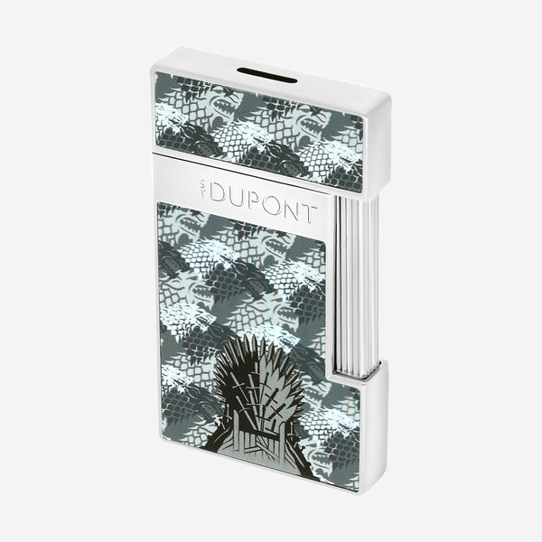 S.T. Dupont Slimmy Noble Houses Stark Light Grey Zamak Brass Lighter 028113