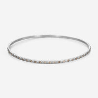 Armenta New World Sterling Silver Champagne Diamond Eternity Bangle Bracelet 02869