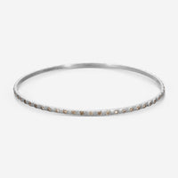 Armenta New World Sterling Silver Champagne Diamond Eternity Bangle Bracelet 02869
