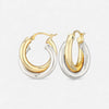 Ina Mar 14K Yellow & White Gold Hoop Earrings 03/068YW