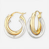 Ina Mar 14K Yellow & White Gold Hoop Earrings 03/068YW