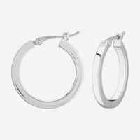 14K White Gold Square Hoop Earrings 03/105W