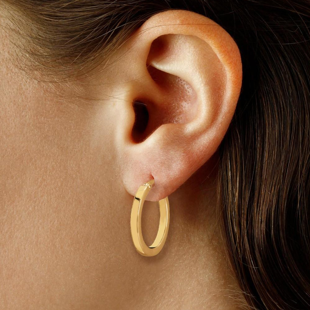 Ina Mar 14K Yellow Gold Square Hoop Earrings 03/105
