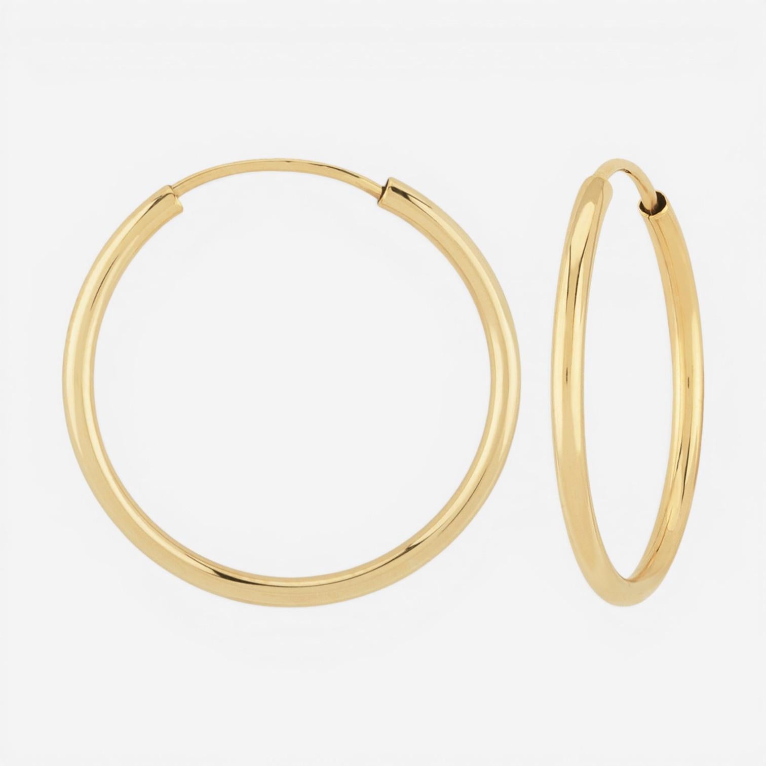 14K Yellow Gold Hoop Earrings 03/286