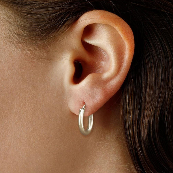 Ina Mar 14K White Gold Hoop Earrings 03/321W