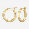 14K Yellow Gold 15mm Hoop Hinged Earrings 03/355