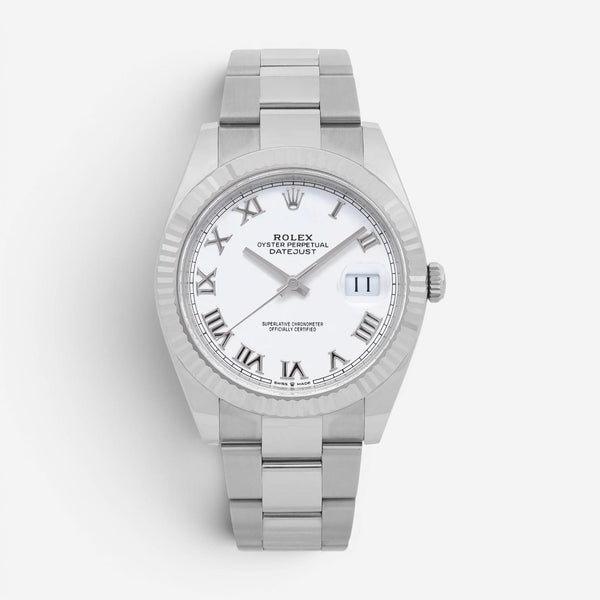 Rolex Datejust 41 Stainless Steel & 18K White Gold Automatic Men's Watch 126334