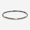 Armenta Old World 18K Yellow Gold & Blackened Sterling Silver Champagne Diamond Bangle Bracelet 03237