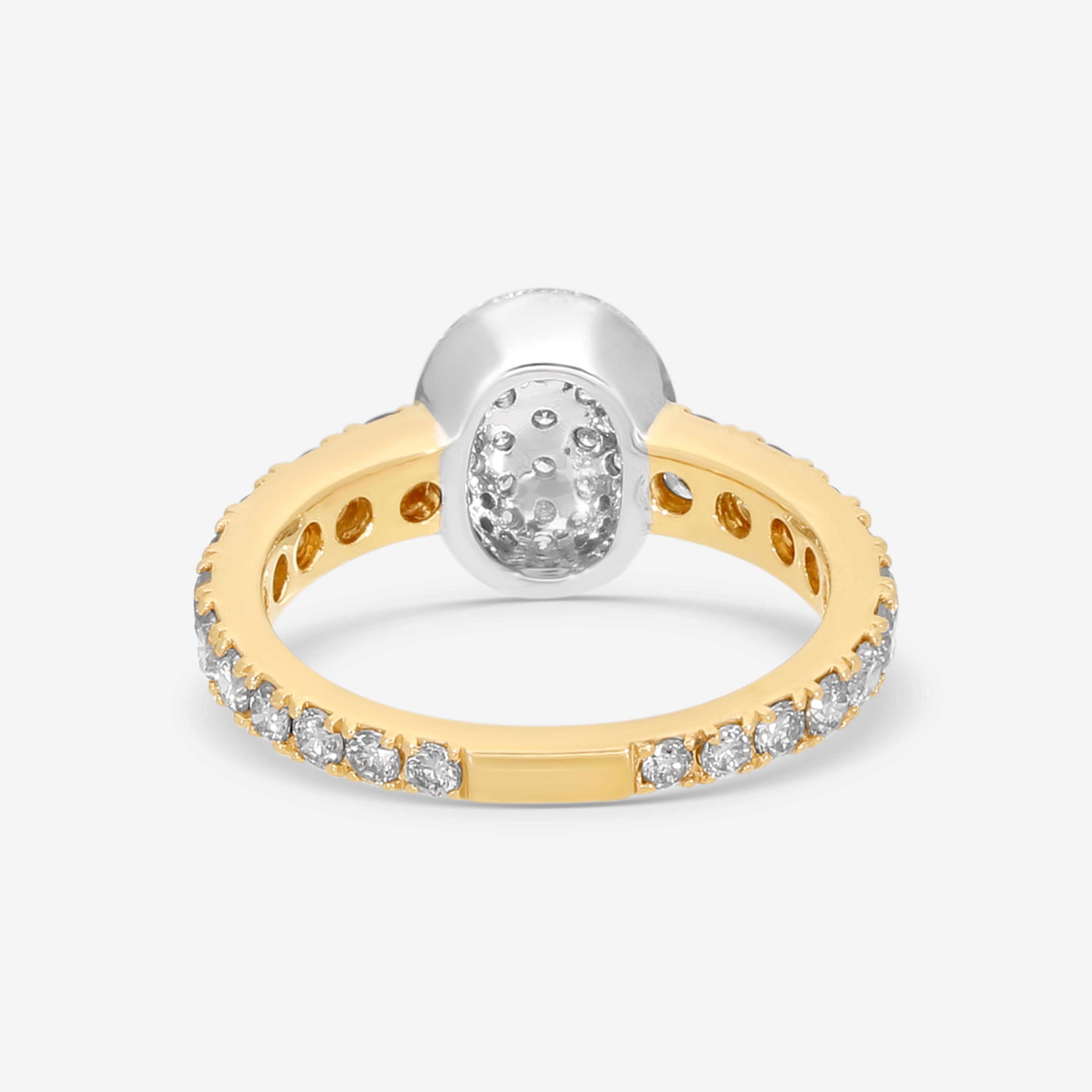 Crivelli Girodito 18K Yellow Gold Diamond Domed Oval Ring Sz. 6.75 035-R22687 - THE SOLIST