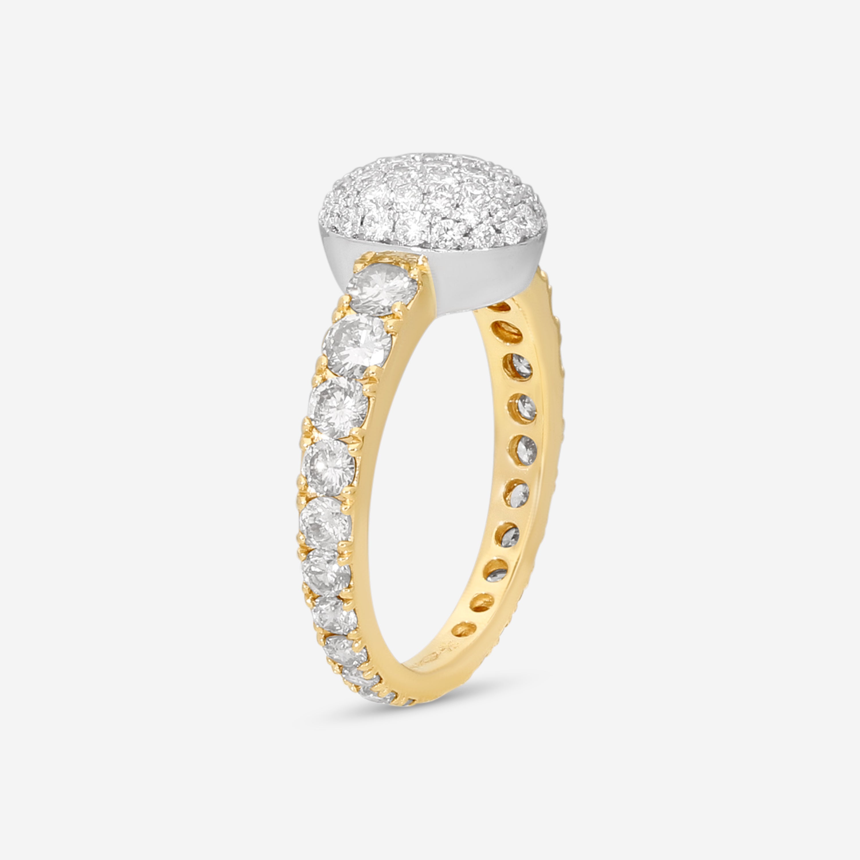 Crivelli Girodito 18K Yellow Gold Diamond Domed Oval Ring Sz. 6.75 035-R22687 - THE SOLIST