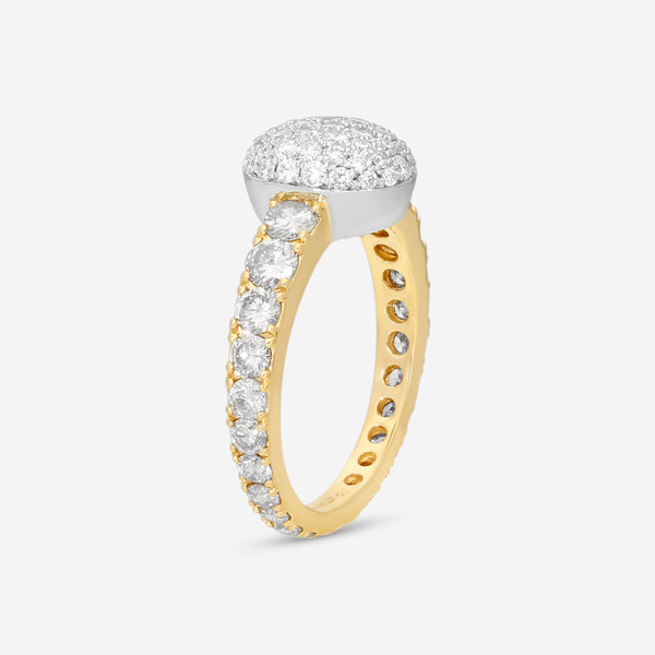 Crivelli Girodito 18K Yellow Gold Diamond Domed Oval Ring Sz. 6.75 035-R22687 - THE SOLIST