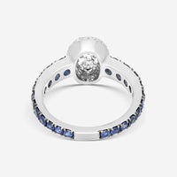 Crivelli Girodito 18K White Gold Sapphire & Diamond Ring Sz. 6.75 035-R22687 - THE SOLIST