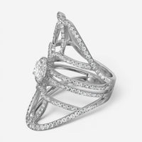 Messika New Amazone 18K White Gold Diamond Statement Ring Sz. 6.75 5469-WG-54
