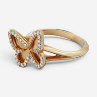 Messika Plaque Butterfly 18K Rose Gold Diamond Ring Sz. 6 04150-PG-52