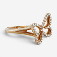 Messika Plaque Butterfly 18K Rose Gold Diamond Ring Sz. 6 04150-PG-52