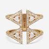 Messika Thea Toi & Moi 18K Yellow Gold Diamond Double Ring Sz. 7 06470-YG-54