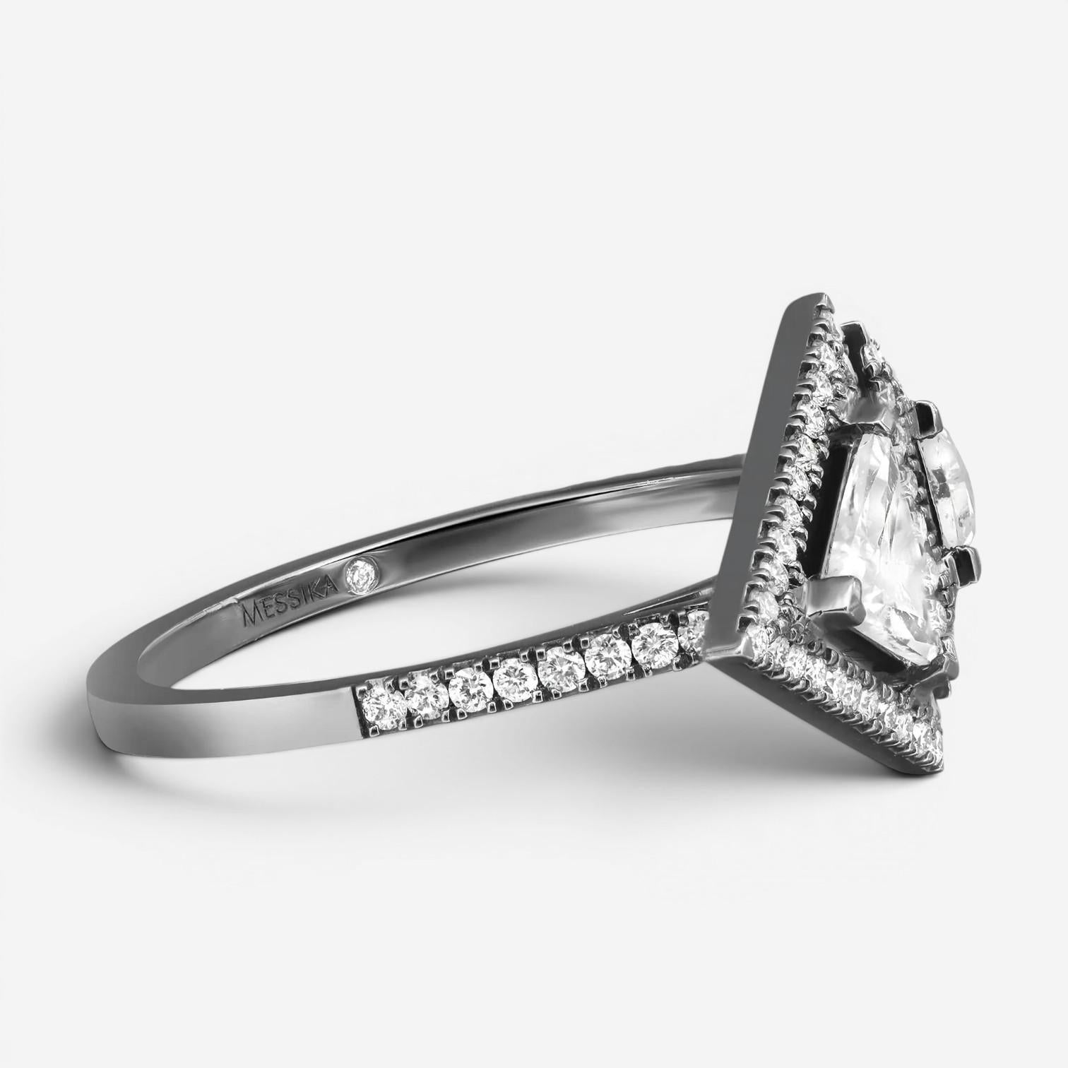 Messika Thea Toi & Moi 18K Blackened White Gold Diamond Ring Sz. 6.75 06500-0BG