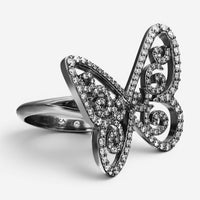 Messika Butterfly Arabesque 18K Blackened White Gold Diamond Ring Sz. 5.5 05095