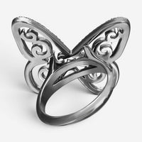 Messika Butterfly Arabesque 18K Blackened White Gold Diamond Ring Sz. 5.5 05095