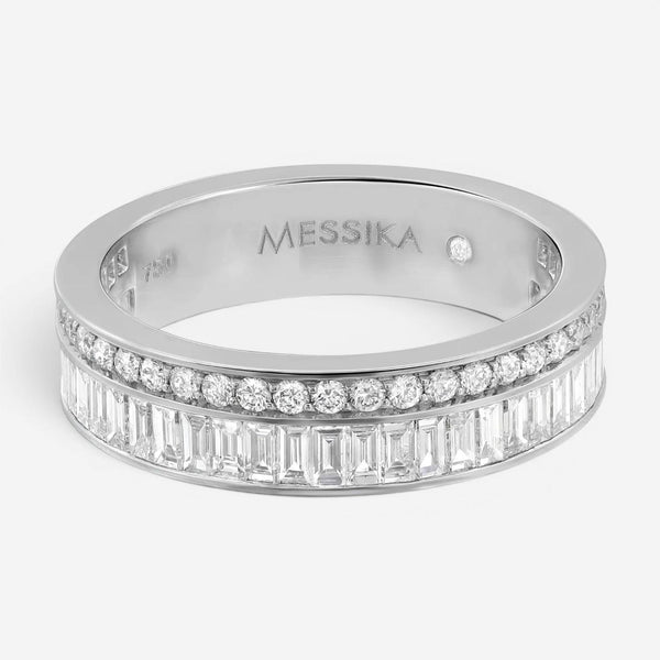 Messika Liz 18K White Gold Diamond Band Ring Sz. 6.5 V014261