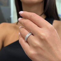 Messika Liz 18K White Gold Diamond Band Ring Sz. 6.5 V014261