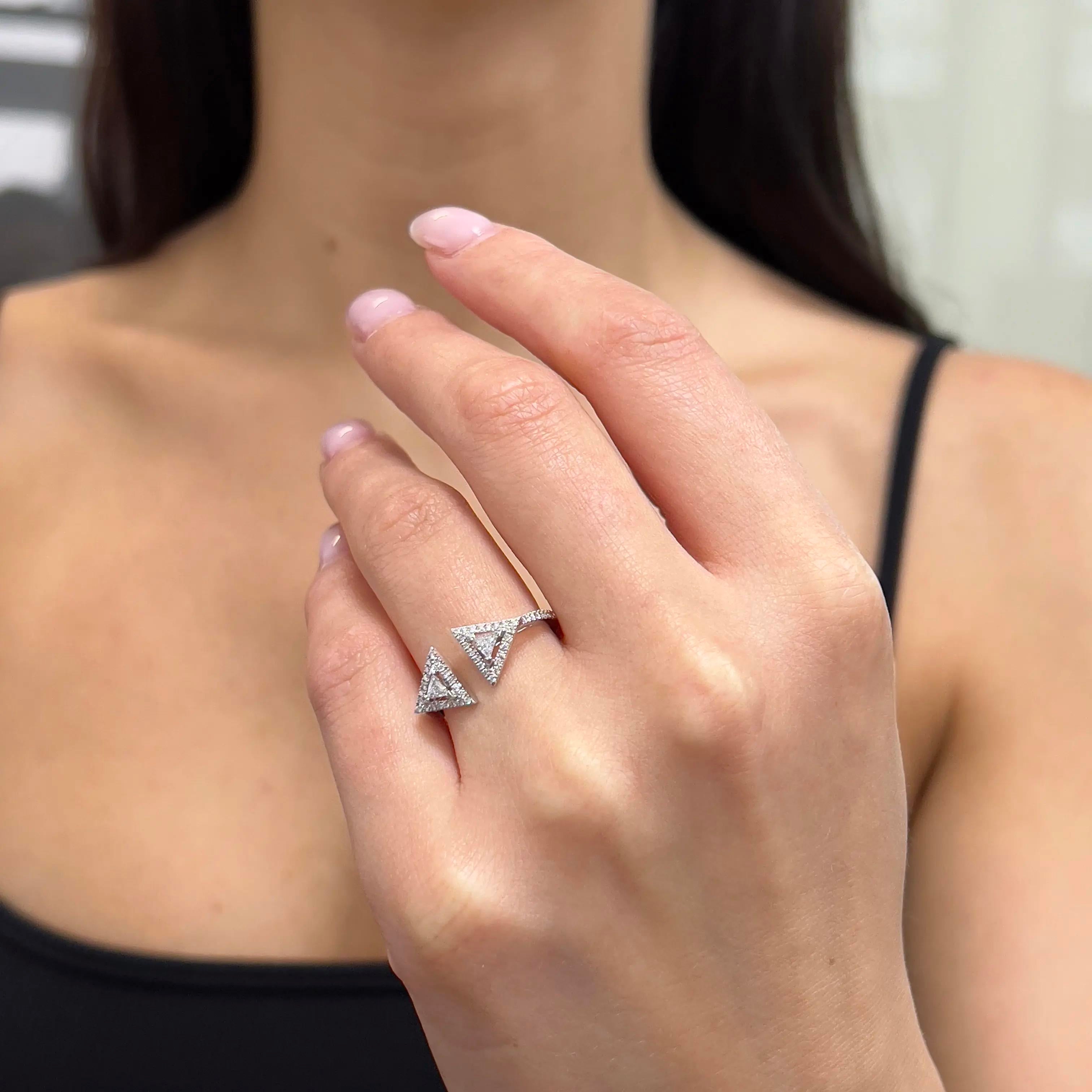 Messika Thea 18K White Gold Diamond Ring Sz. 6.5 06444-WG-52