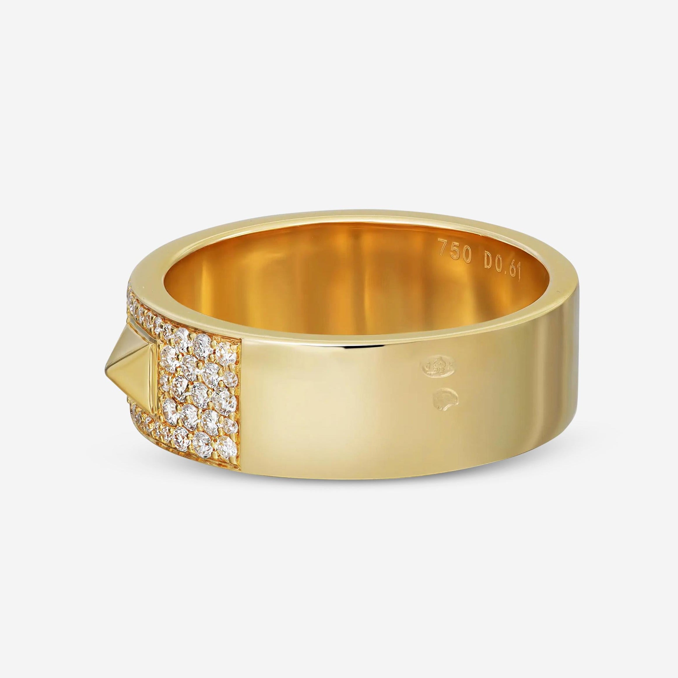 Messika Spiky 18K Yellow Gold Diamond Band Ring Sz. 6.5 05437-YG-53