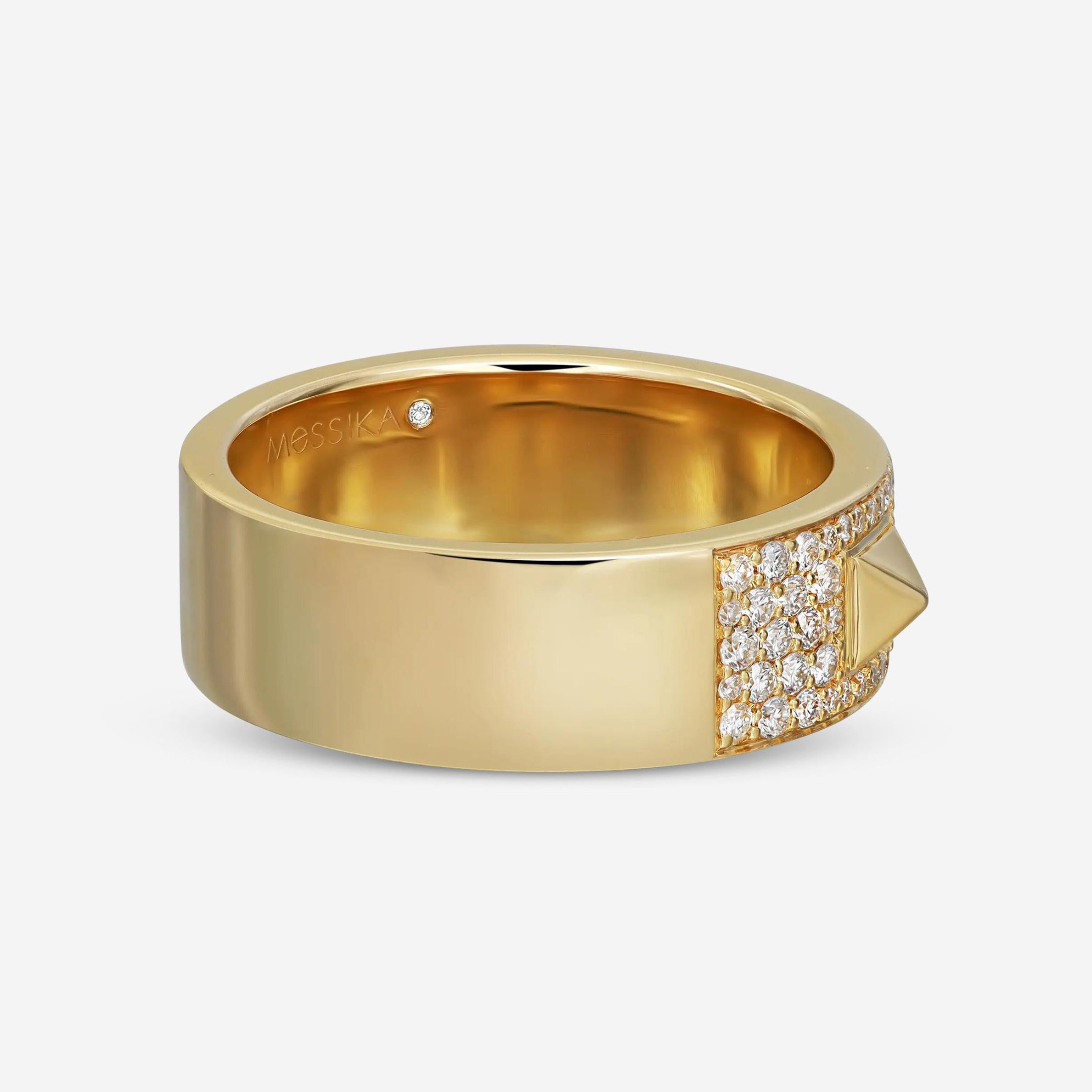 Messika Spiky 18K Yellow Gold Diamond Band Ring Sz. 6.5 05437-YG-53
