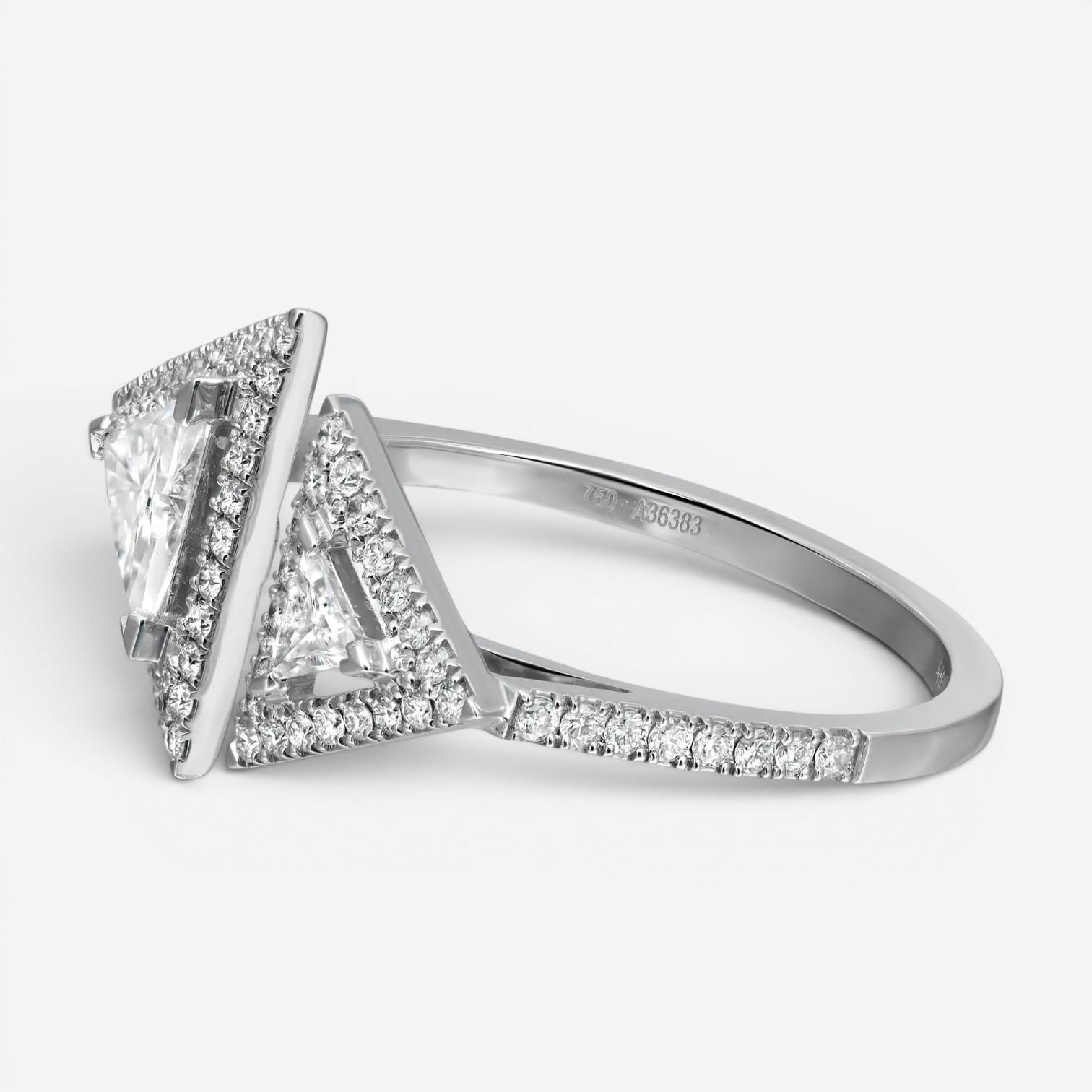 Messika Thea Toi & Moi 18K White Gold Diamond Ring Sz. 6 V014469