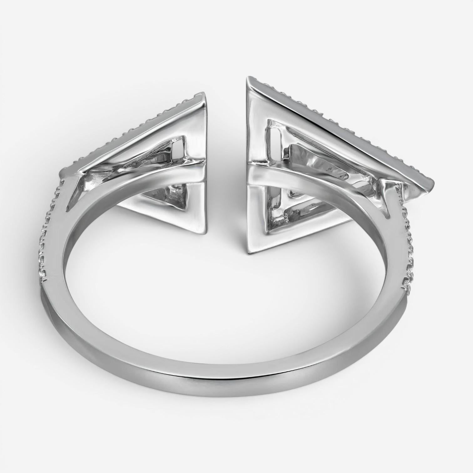 Messika Thea Toi & Moi 18K White Gold Diamond Ring Sz. 6 V014469