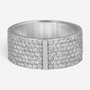 Messika Kate Pavee 18K White Gold Diamond Wide Band Ring Sz. 6.5 06150-WG-53