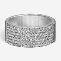 Messika Kate Pavee 18K White Gold Diamond Wide Band Ring Sz. 6.5 06150-WG-53